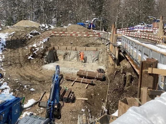K36 Ausbau Lammschlucht – Paket 3 Vorbereitung Umfahrung, Ersatz Staubbachbrücke Bild 1