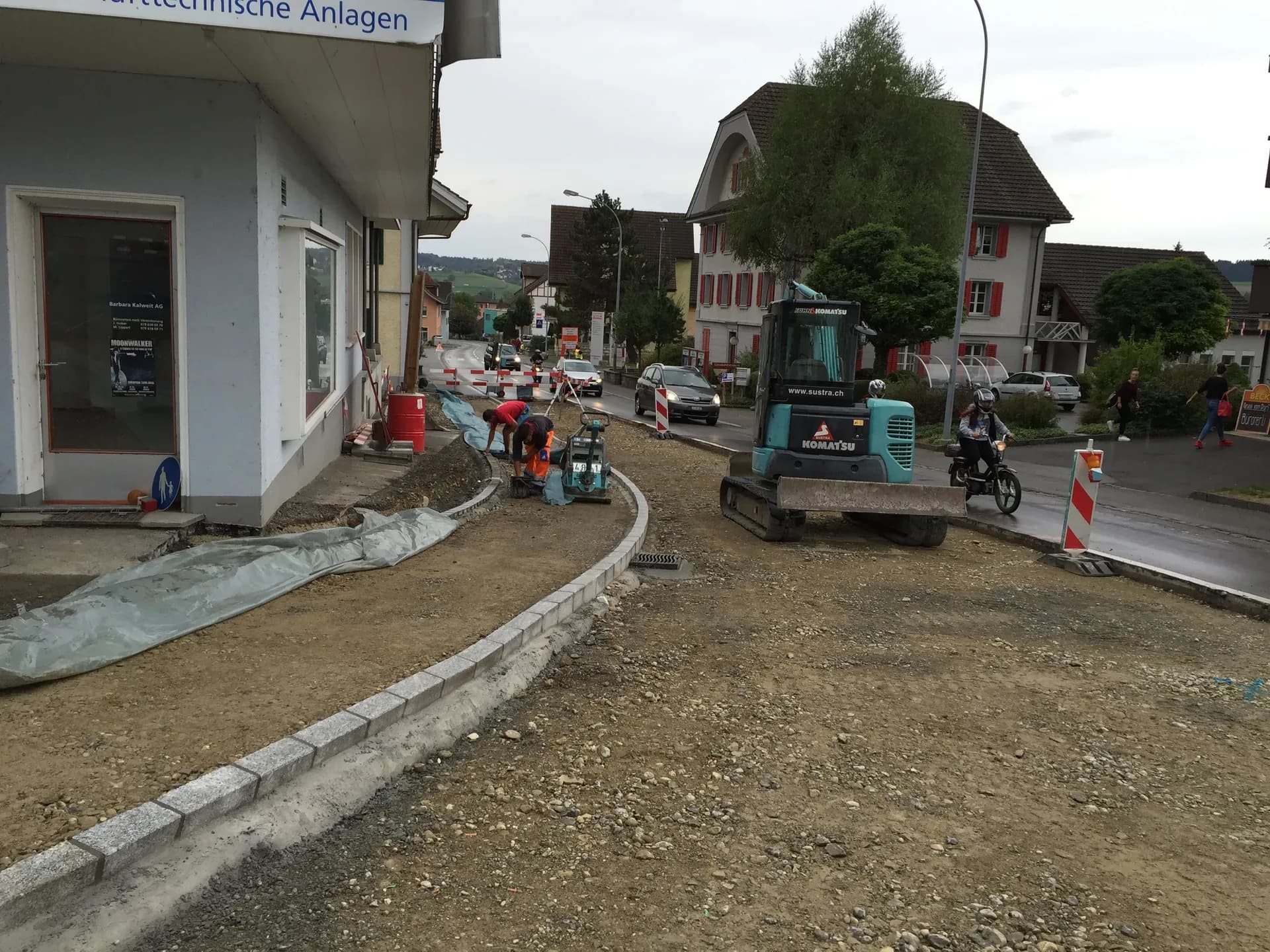 Büron Zentrum, K14 Dorfausbau, Neubau Kreisel Bild 1